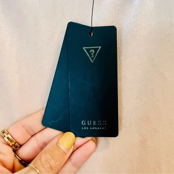 Guess | Soft Pink Velour Mock Neck Bodysuit - Picture 8 of 8